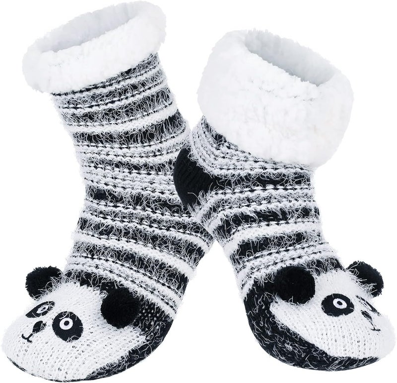 Chassic Sherpa Lined Slipper Socks for Women, Non-Slip Cozy Winter House Socks, Soft Fuzzy Socks, Christmas Gifts for Women & Ladies Stocking Stuffers - Image 1